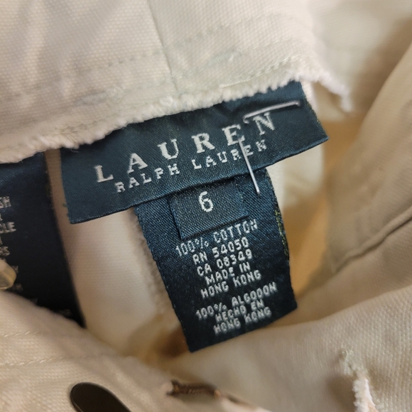 Ralph lauren Cargo pants Tan Safari cropped size 6 - Picture 2 of 9